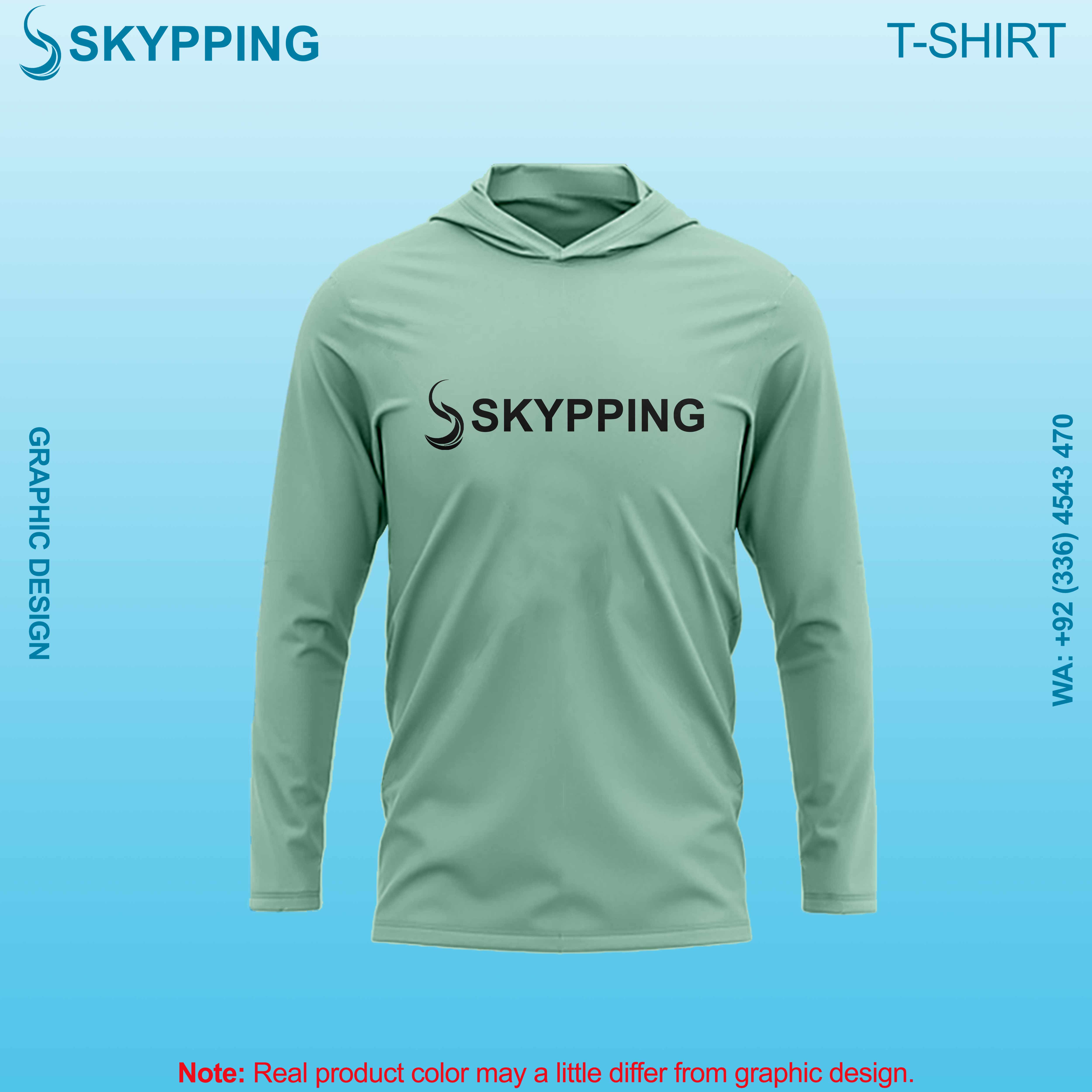 Hooded Long sleeve set-in style round neck t-shirts for men